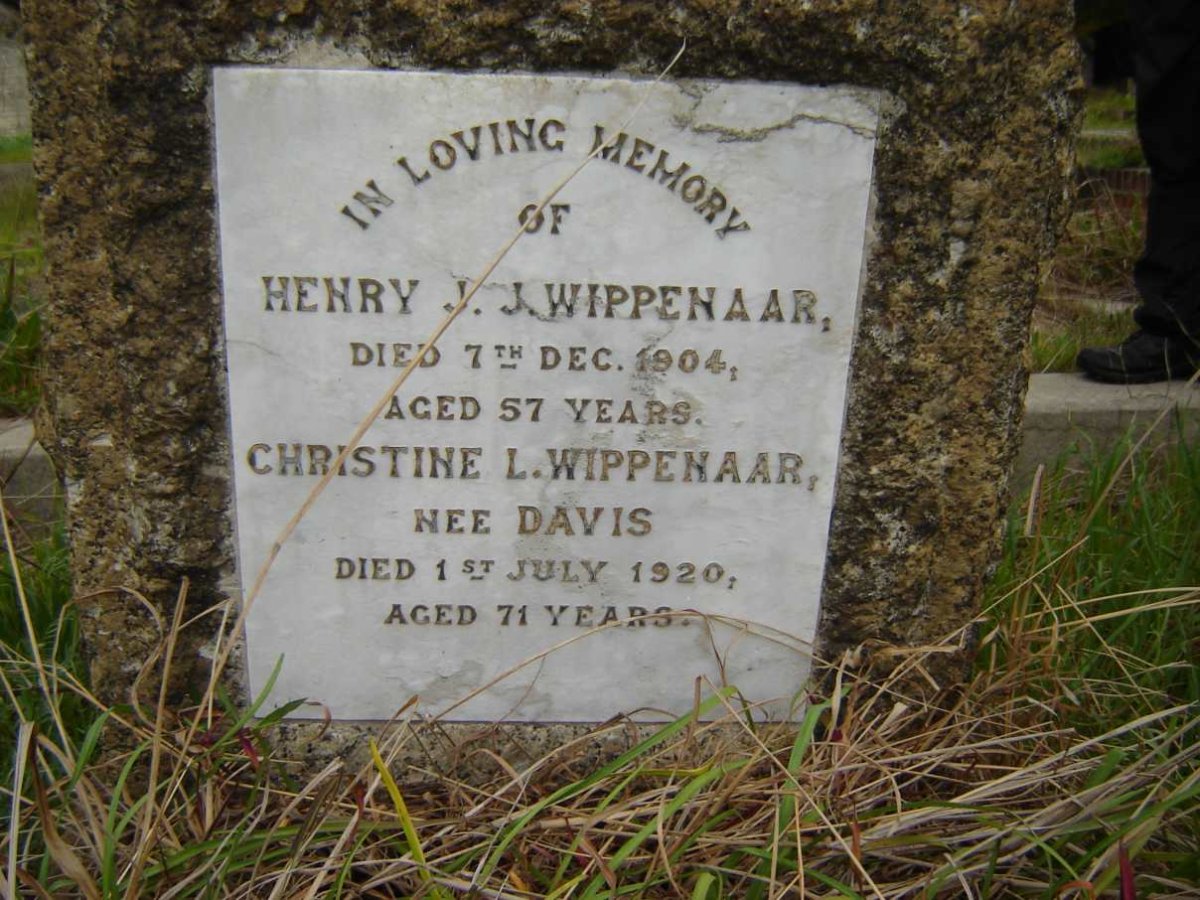 WIPPENAAR Henry J.J. -1904 &amp; Christine L. DAVIS -1920
