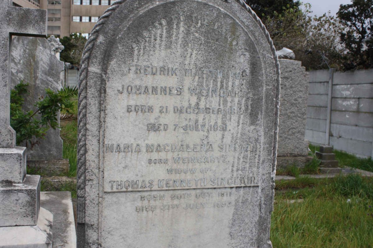 WEINGARTZ Fredrik Marthinus Johannes 1819-1891 :: SINCLAIR Maria Magdalena nee WEINGARTZ 1811-1893