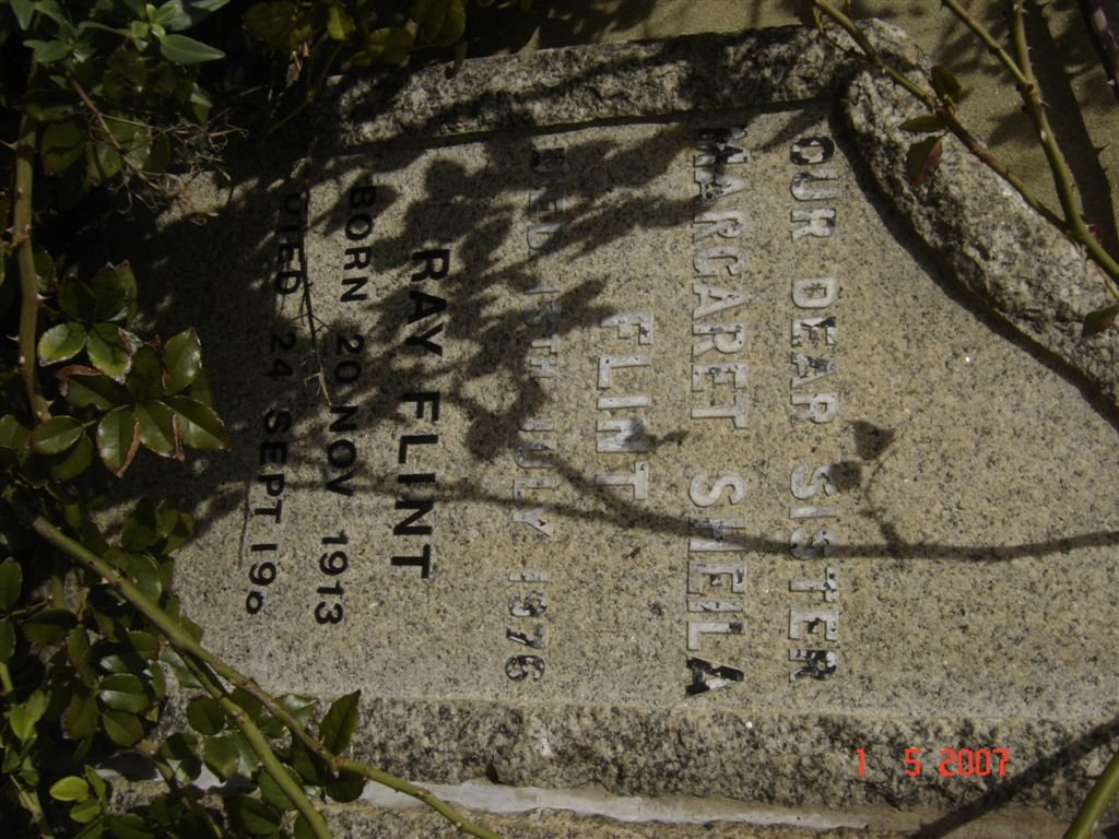 FLINT Ray 1913-19??, FLINT Margaret Sheila  -1976