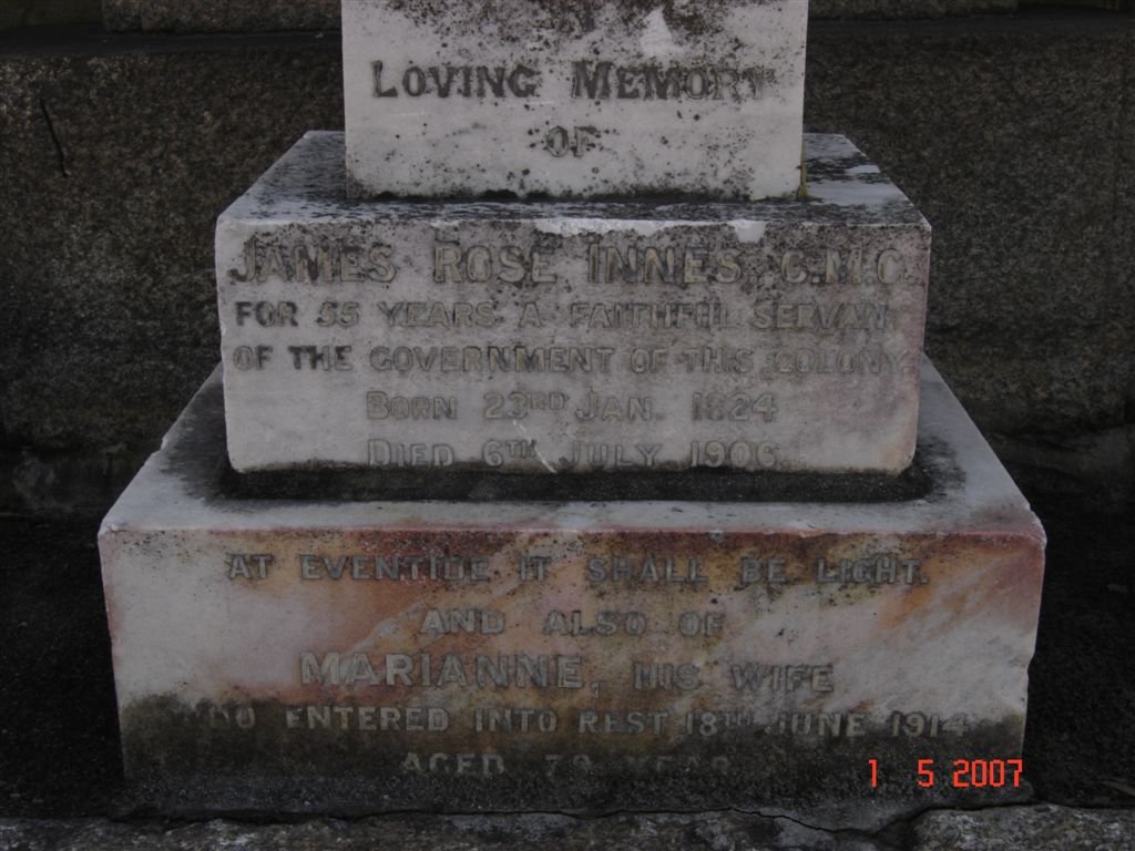 INNES James Rose 1824-1906 &amp; Marianne -1914