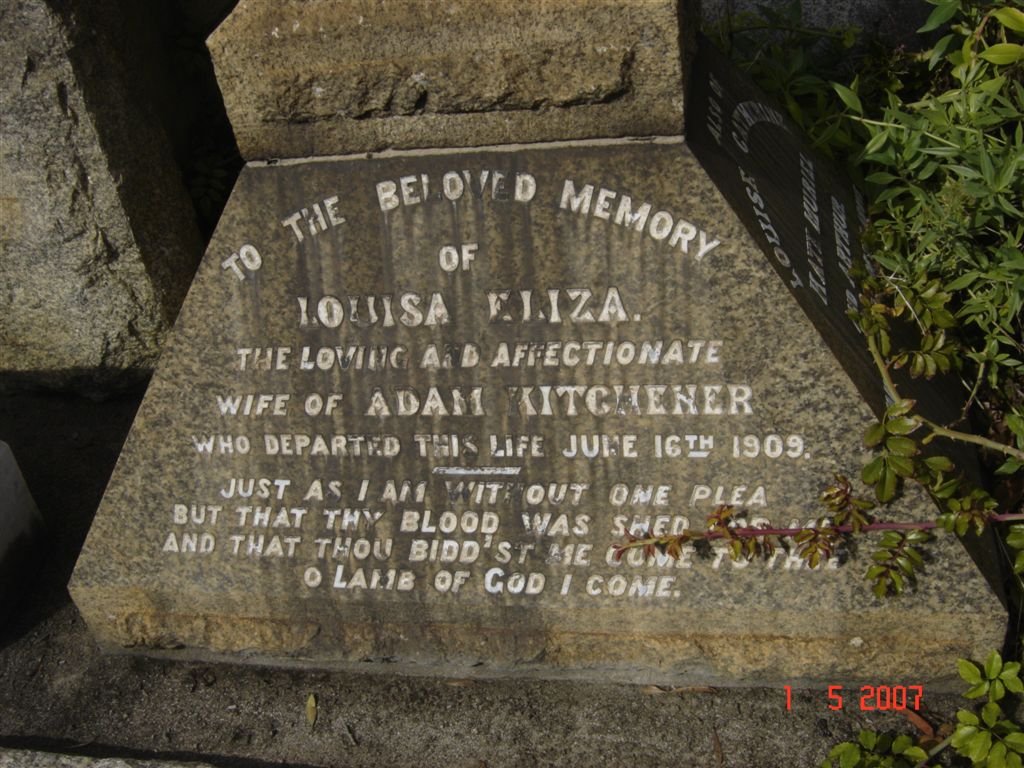 KITCHENER Louisa Eliza -1909