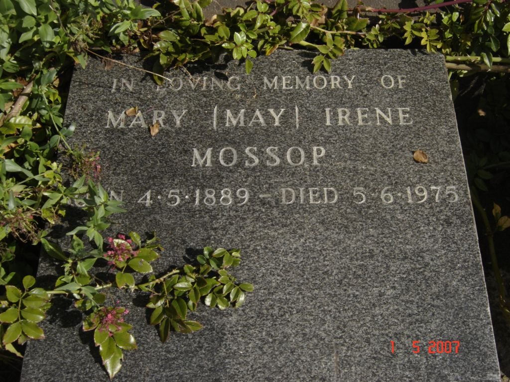 MOSSOP Mary Irene 1889-1975