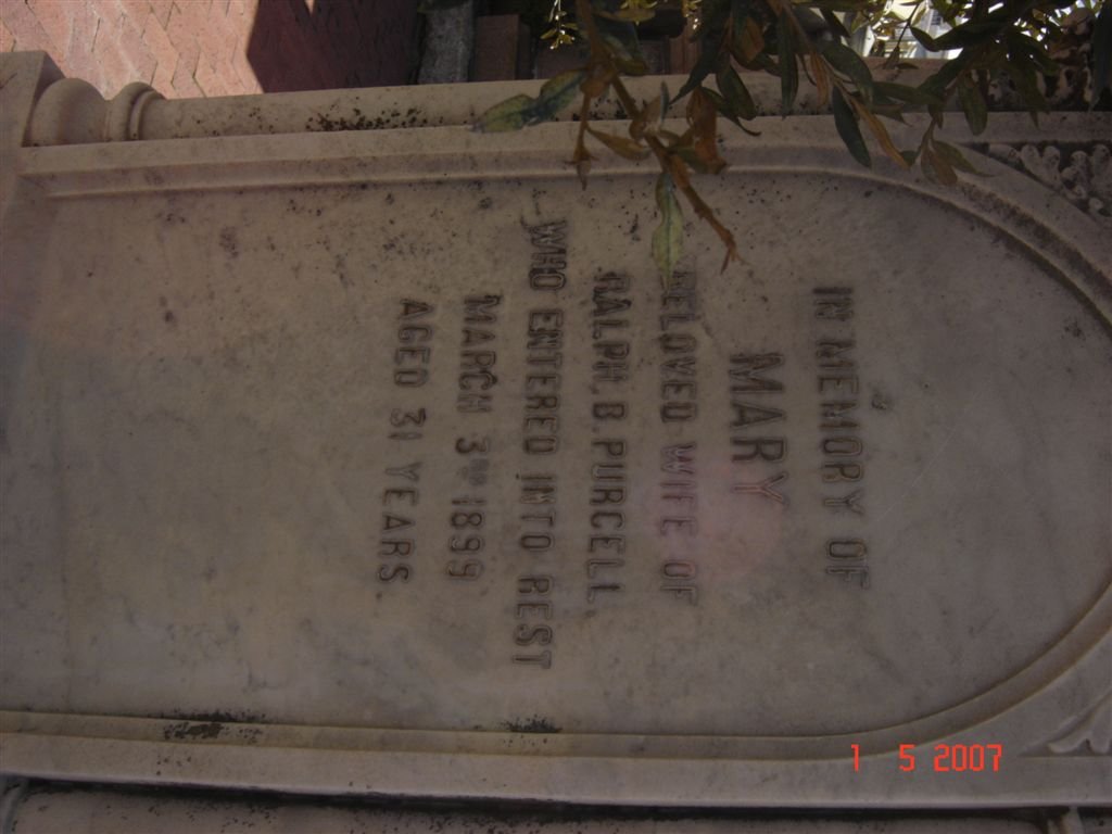 PURCELL Mary -1899