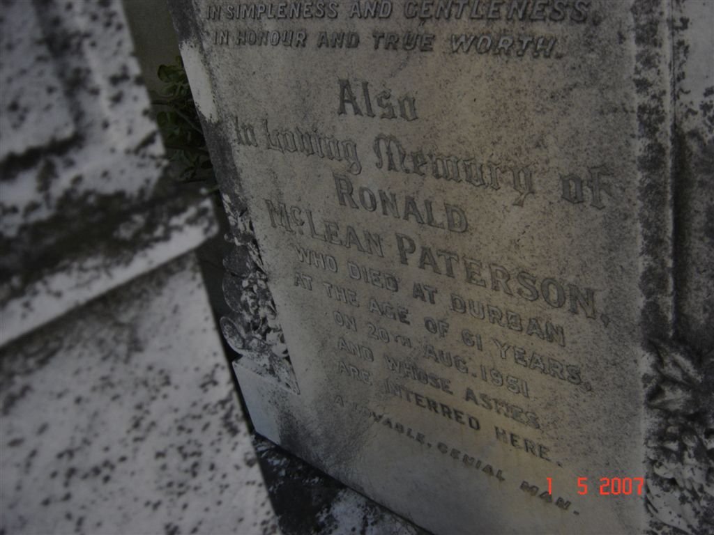PATERSON Ronald McLean -1951
