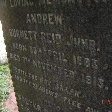 REID Andrew Burnett 1883-1913