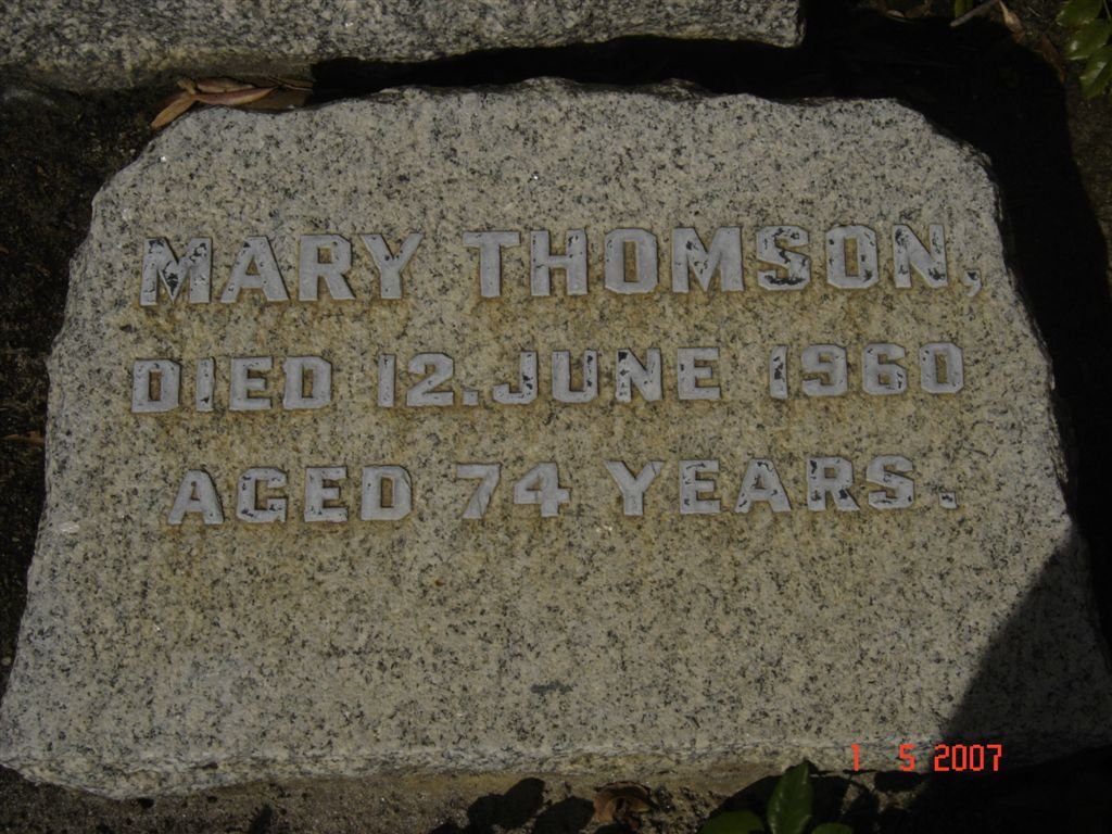 THOMSON Mary -1960