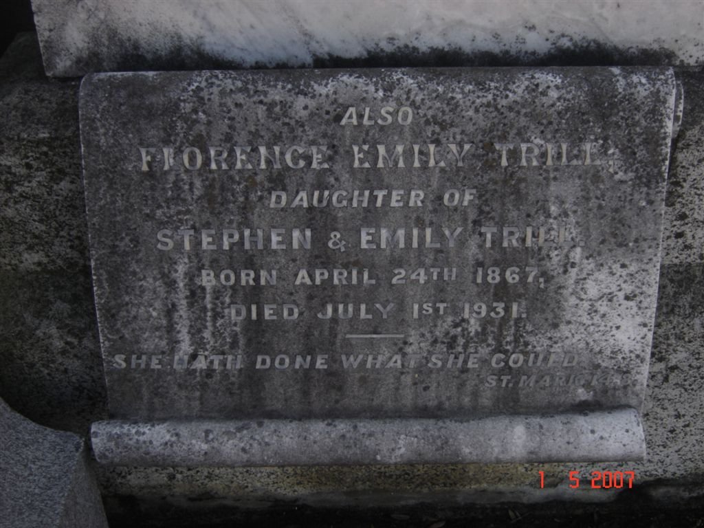 TRILL Florence Emily 1867-1931