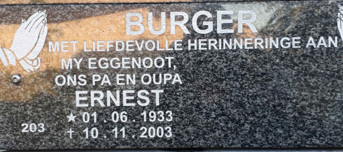 BURGER Ernest 1933-2003