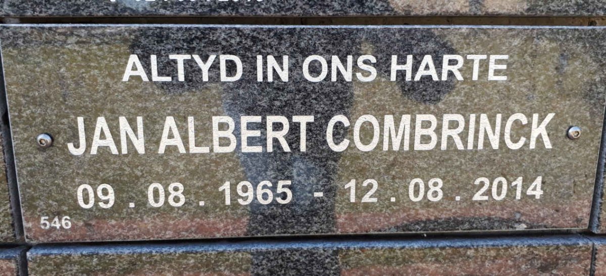 COMBRINCK Jan Albert 1965-2014