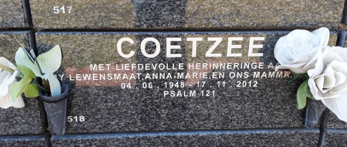 COETZEE Anna-Marie 1948-2012