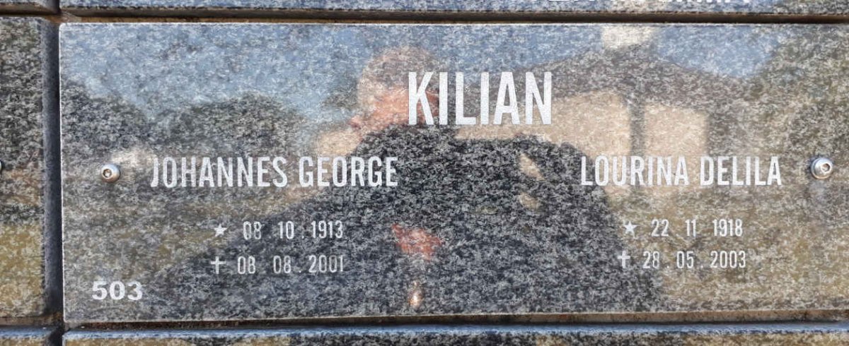 KILIAN Johannes George 1913-2001 &amp; Lourina Delila 1918-2003