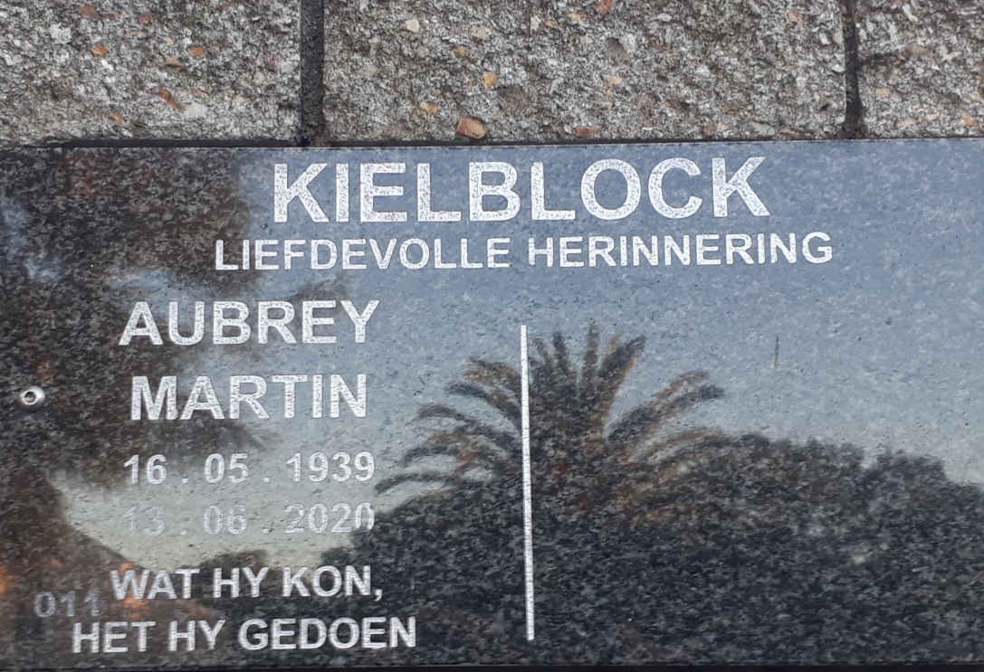 KIELBLOCK Aubrey Martin 1939-2020