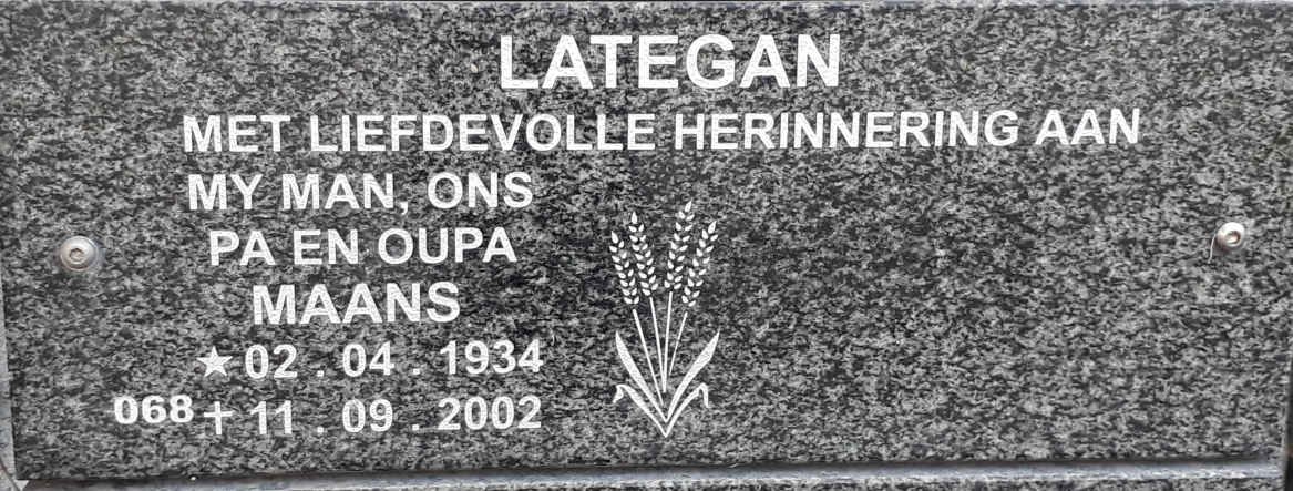 LATEGAN Maans 1934-2002