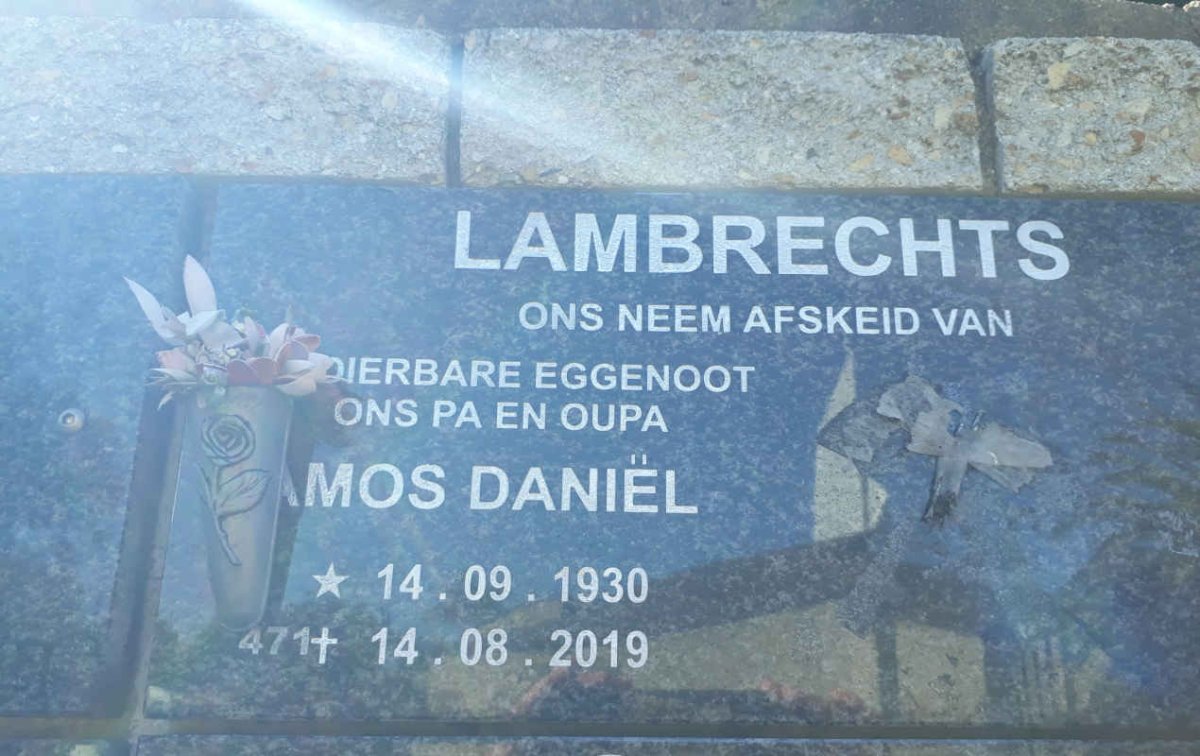 LAMBRECHTS Amos Daniël 1930-2019