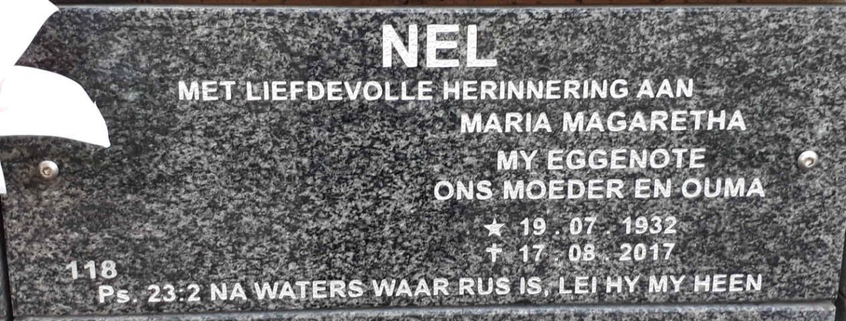 NEL Maria Magaretha 1932-2017