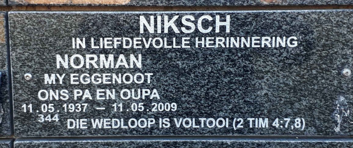 NIKSCH Norman 1937-2009