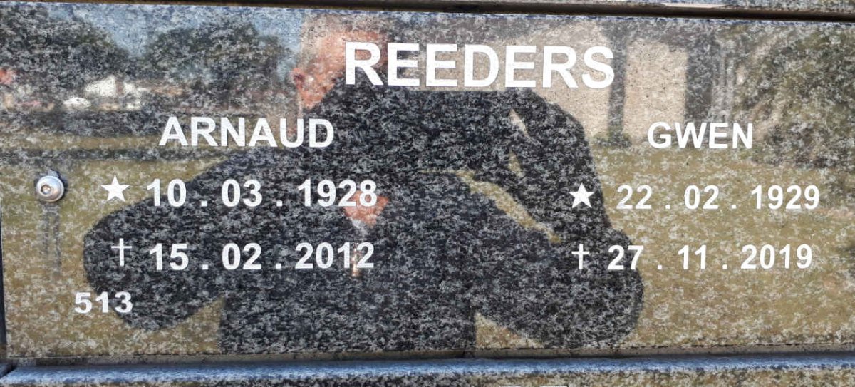 REEDERS Arnaud 1928-2012 &amp; Gwen 1929-2019
