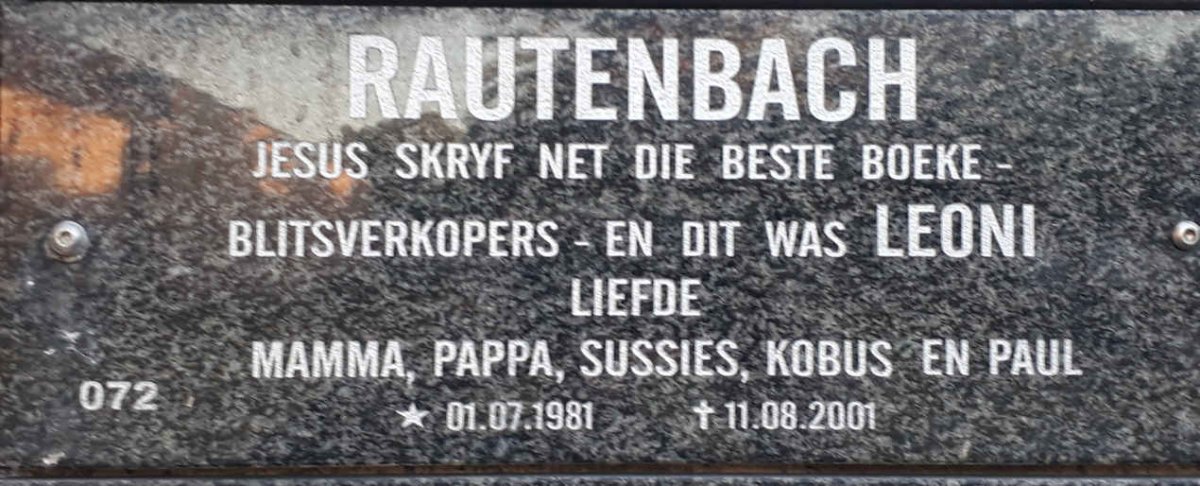 RAUTENBACH Leoni 1981-2001