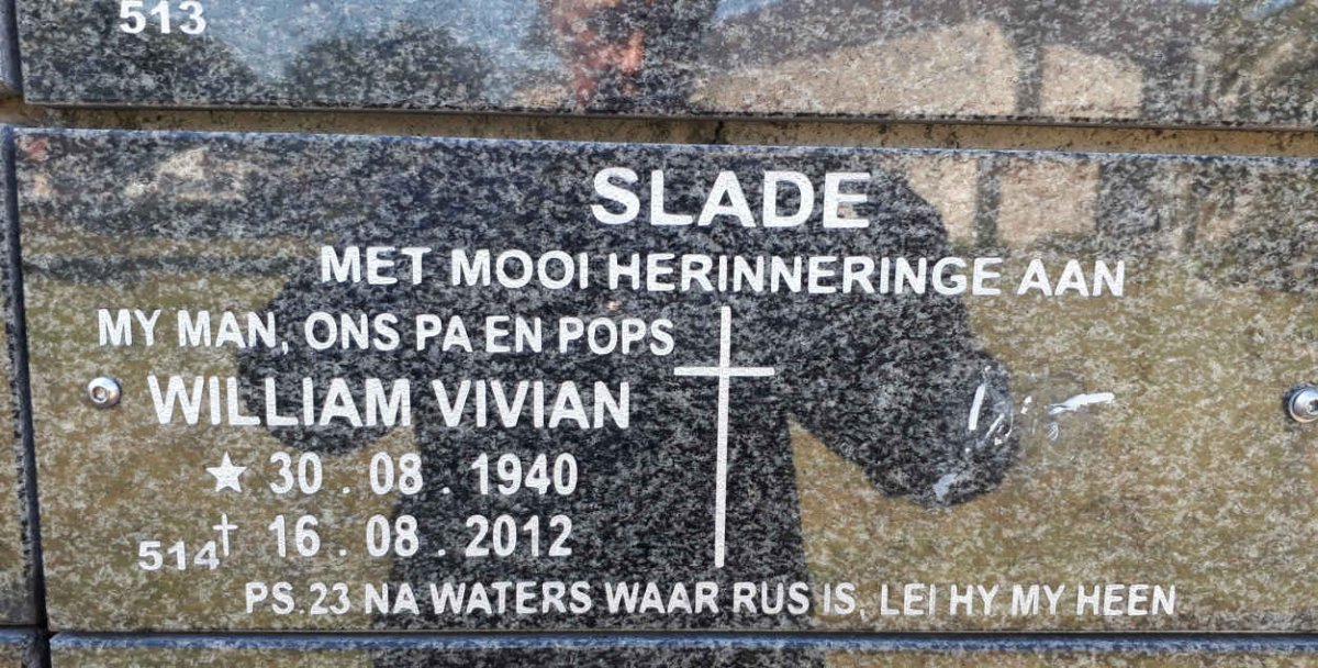 SLADE William Vivian 1940-2012