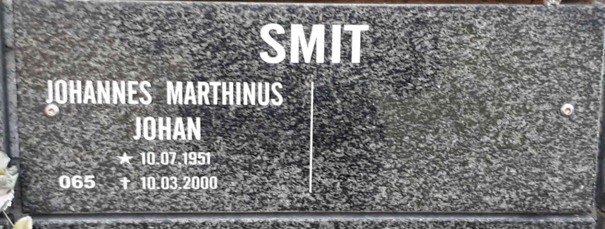 SMIT Johannes Marthinus Johan 1951-2000