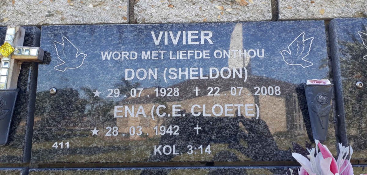 VIVIER Sheldon 1928-2008 &amp; C.E. CLOETE 1942-