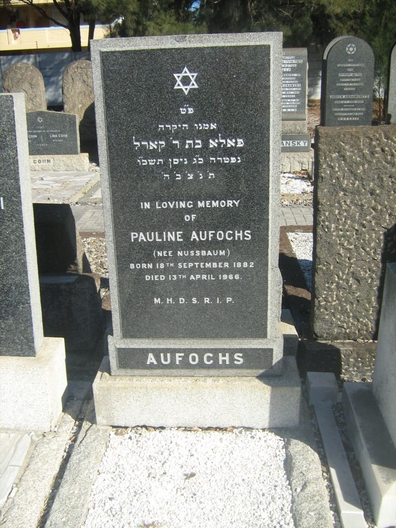 AUFOCHS Pauline nee NUSSBAUM 1882-1966