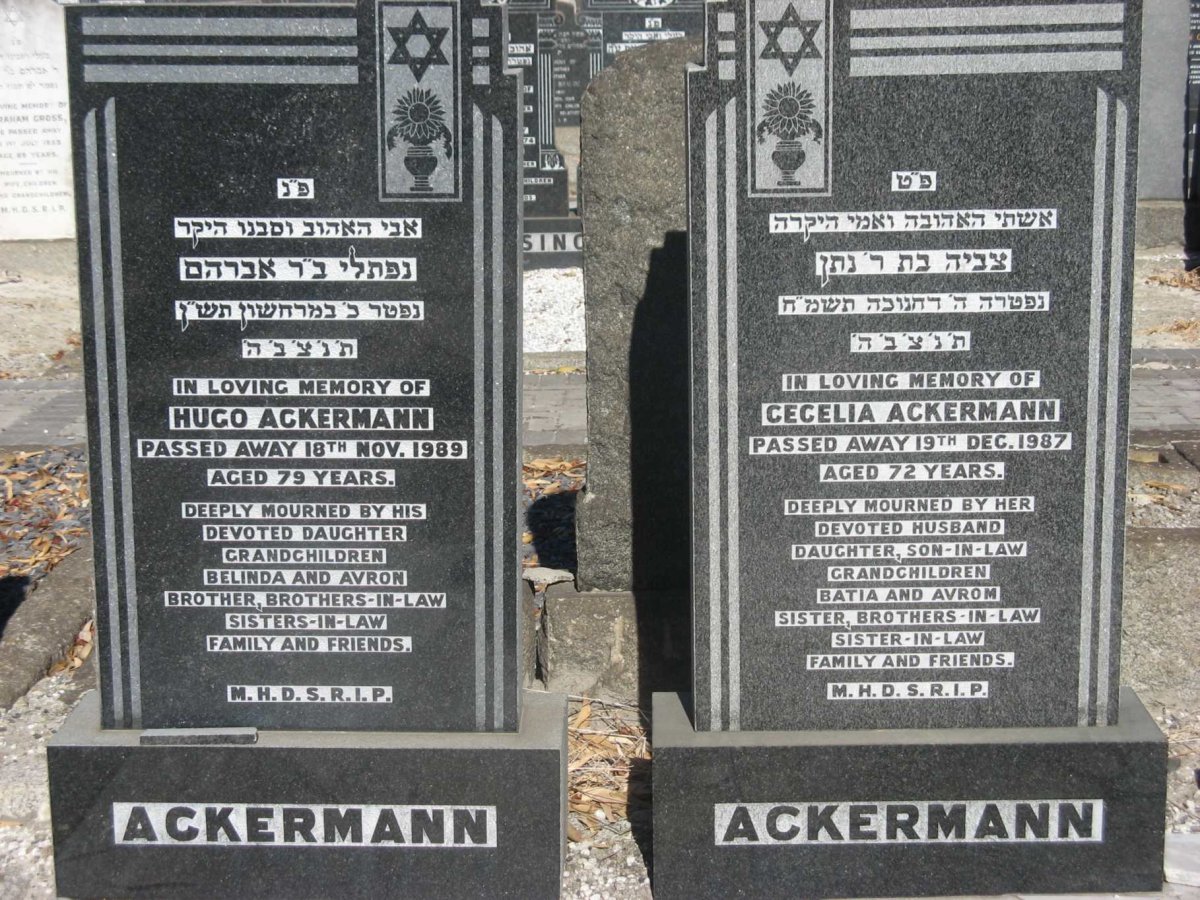 ACKERMANN Hugo -1989 &amp; Cecelia -1987