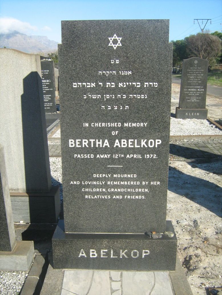 ABELKOP Bertha -1972