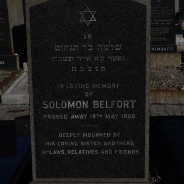 BELFORT Solomon -1968