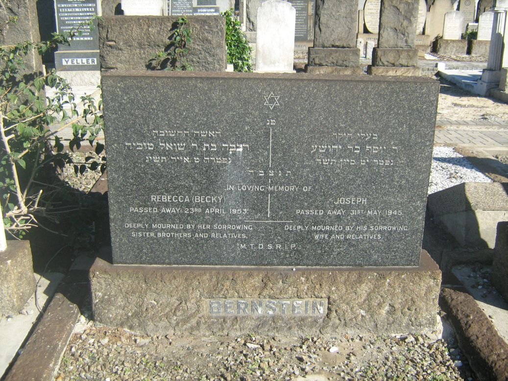 BERNSTEIN Joseph -1945 &amp; Rebecca -1953