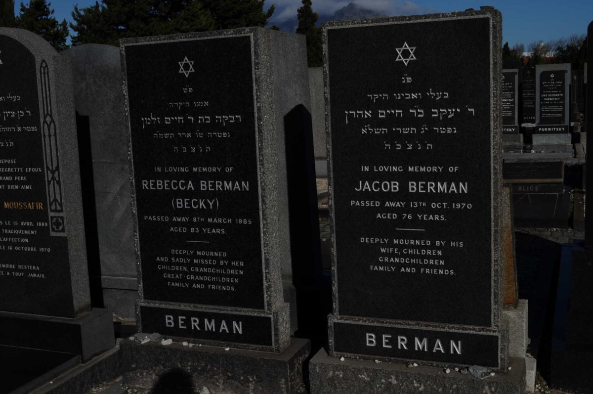 BERMAN Jacob -1970 &amp; Rebecca -1985