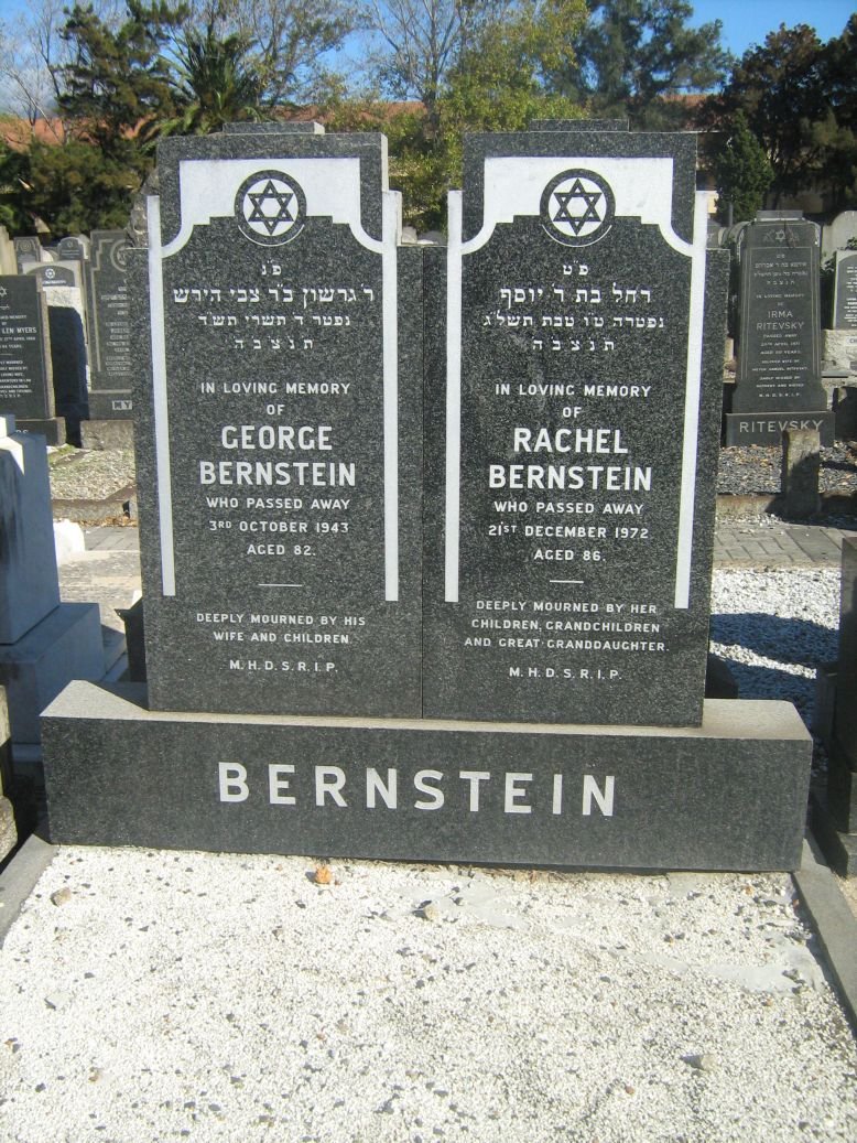 BERNSTEIN George -1943 &amp; Rachel -1972