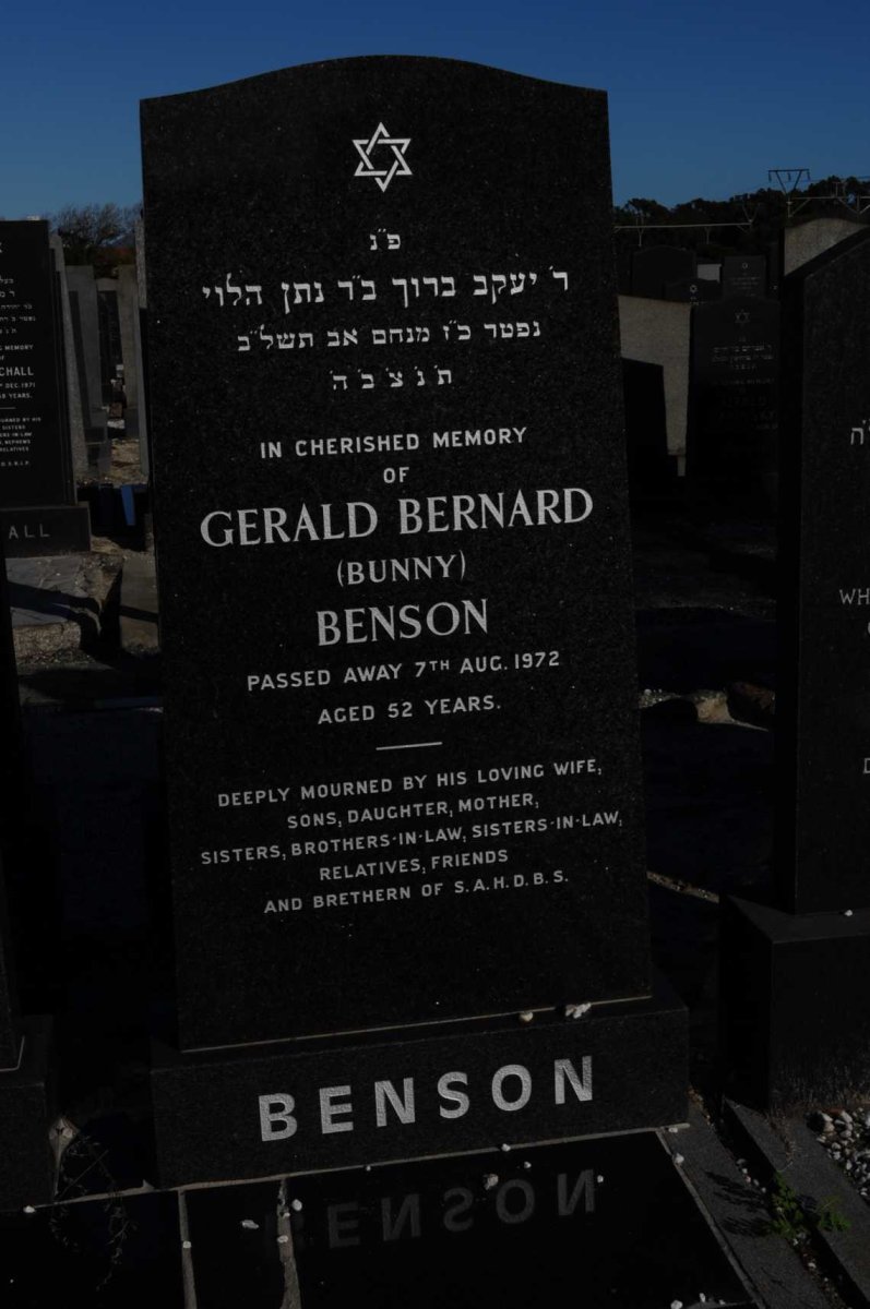 BENSON Gerald Bernard -1972