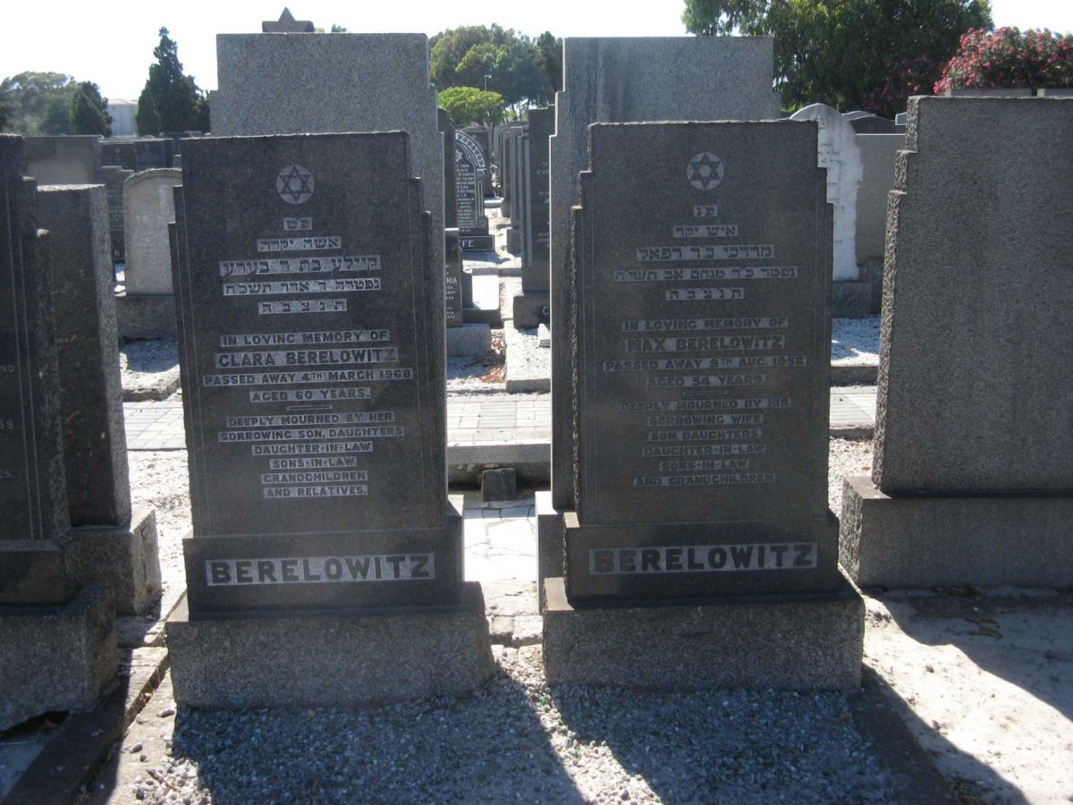 BERELOWITZ Max -1958 &amp; Clara -1968