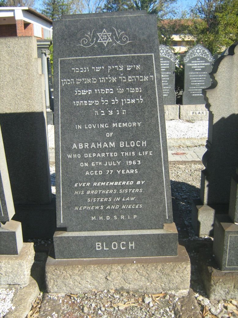 BLOCH Abraham -1963