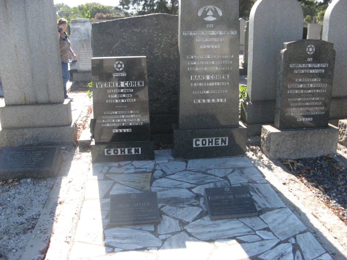 COHEN Hans 1897-1953 :: COHEN Werner -1981 :: MEIER Inga nee COHEN -19?5 :: COHEN Florentine nee ? -1992