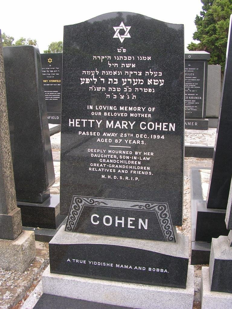 COHEN Hetty Mary -1994