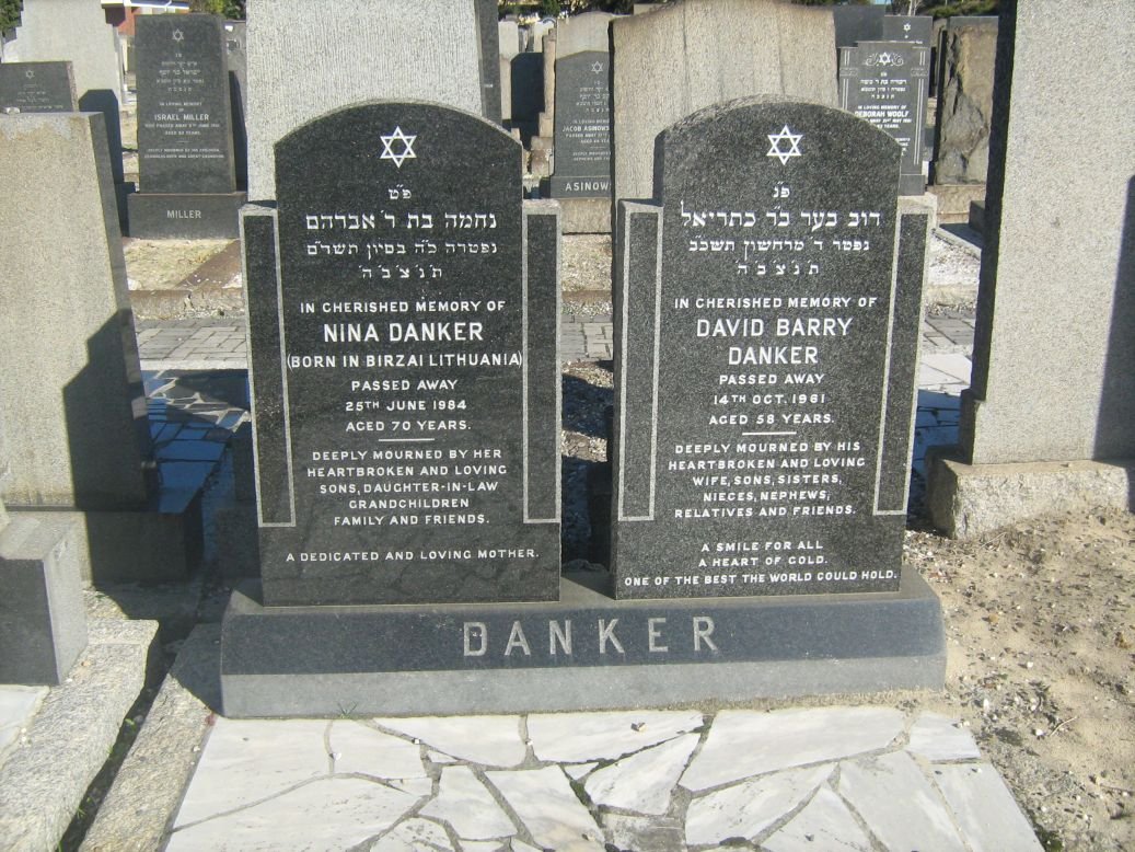 DANKER David Barry -1961 &amp; Nina -1984