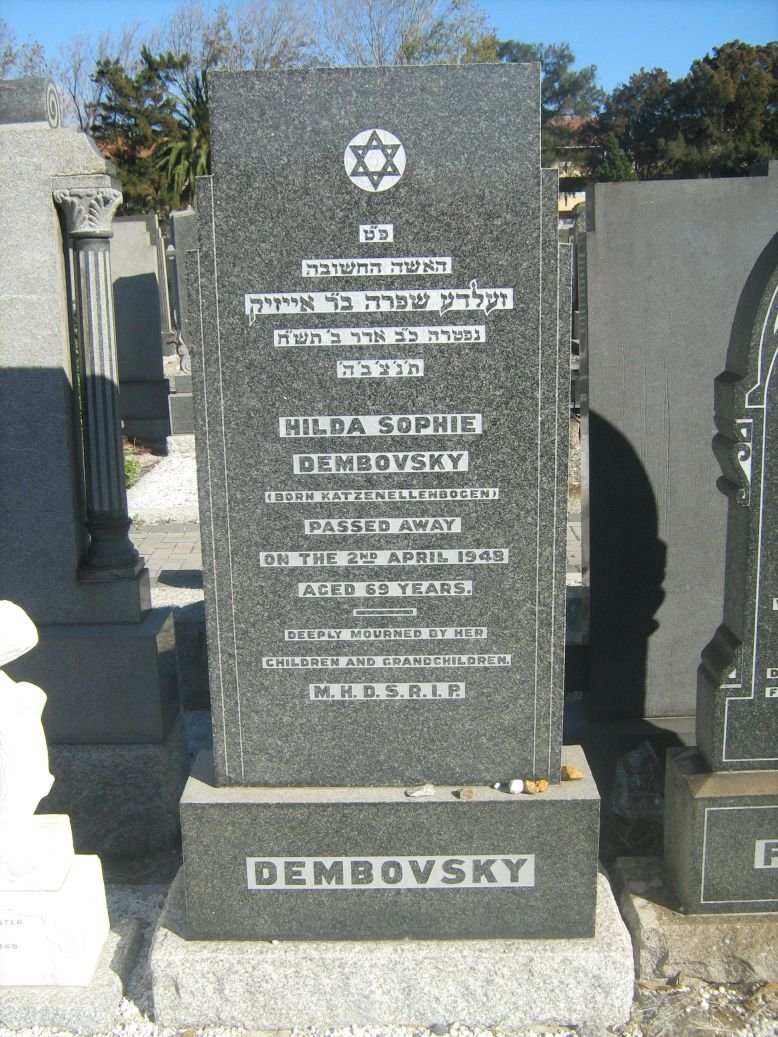 DEMBOVSKY Hilda Sophie KATZENELLENBOGEN -1948