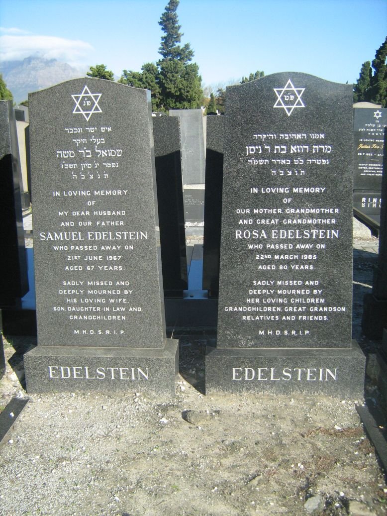 EDELSTEIN Samuel -1967 &amp; Rosa -1985