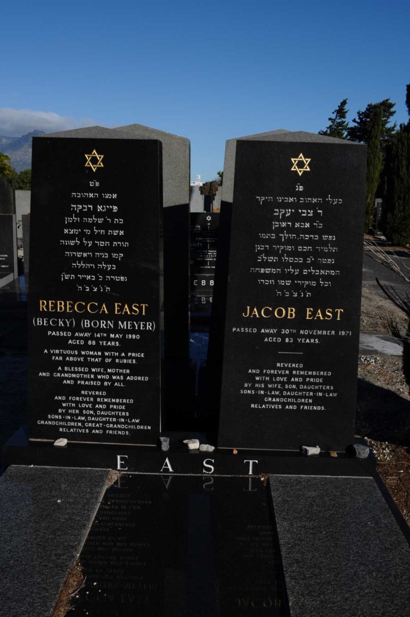 EAST Jacob -1971 &amp; Rebecca MEYER -1990
