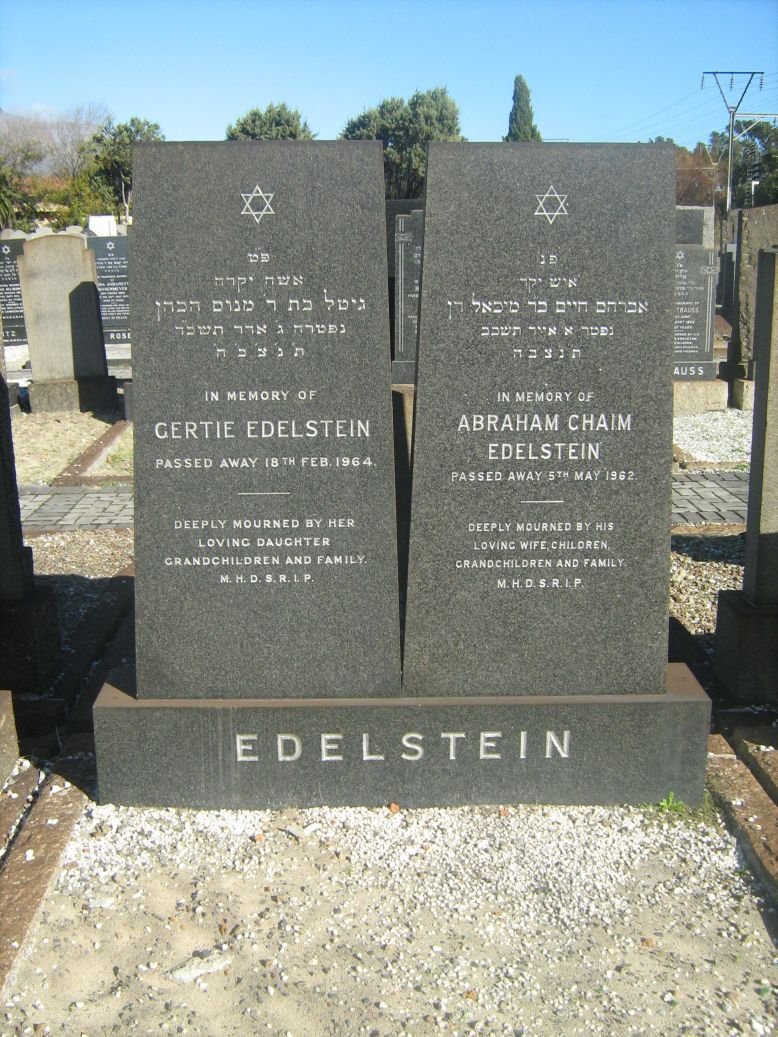 EDELSTEIN Abraham Chaim -1962 &amp; Gertie -1964
