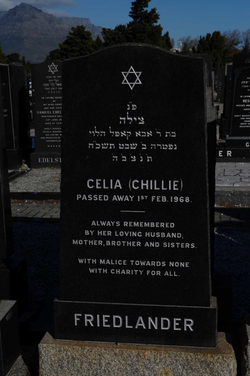 FRIEDLANDER Celia -1968