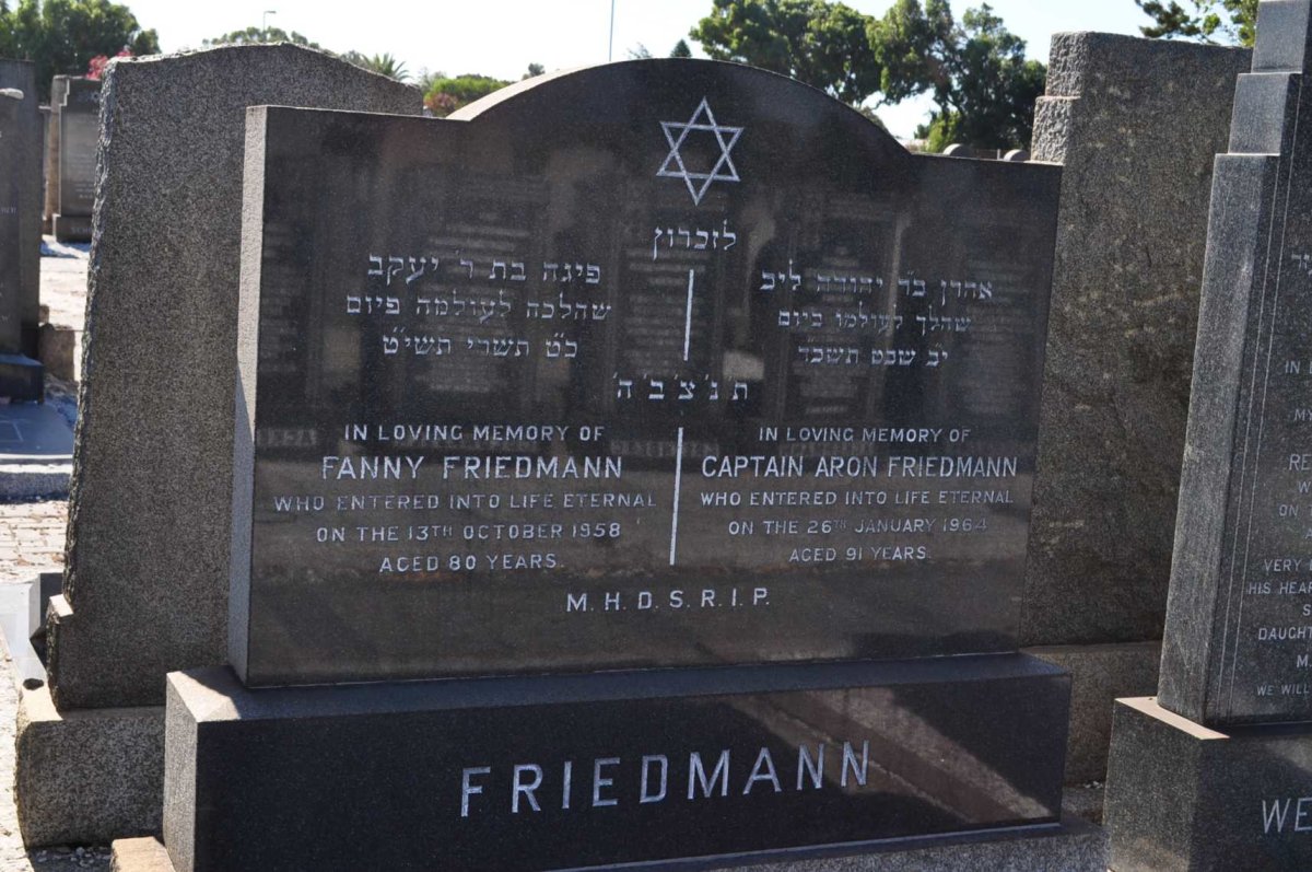 FRIEDMANN Aron -1964 &amp; Fanny -1958