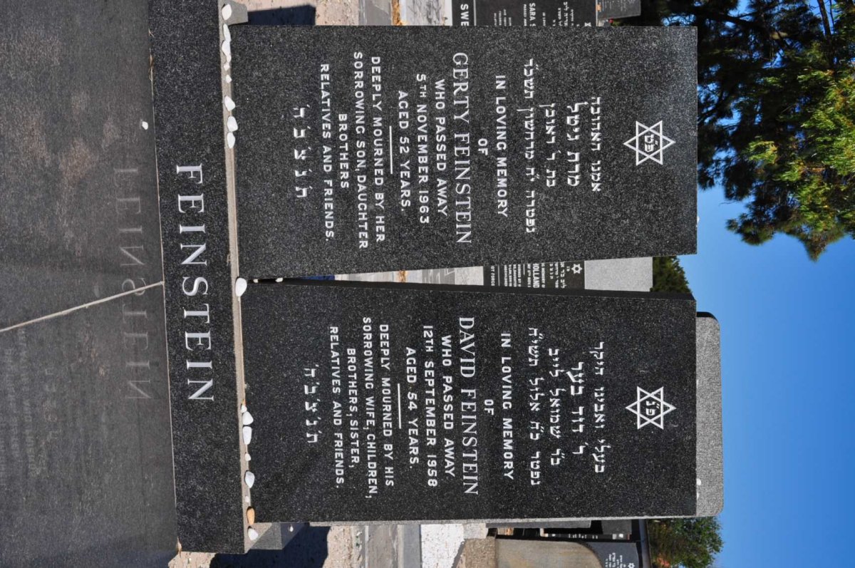 FEINSTEIN David -1958 &amp; Gerty -1963
