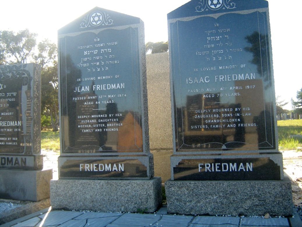 FRIEDMAN Isaac -1987 &amp; Jean -1974