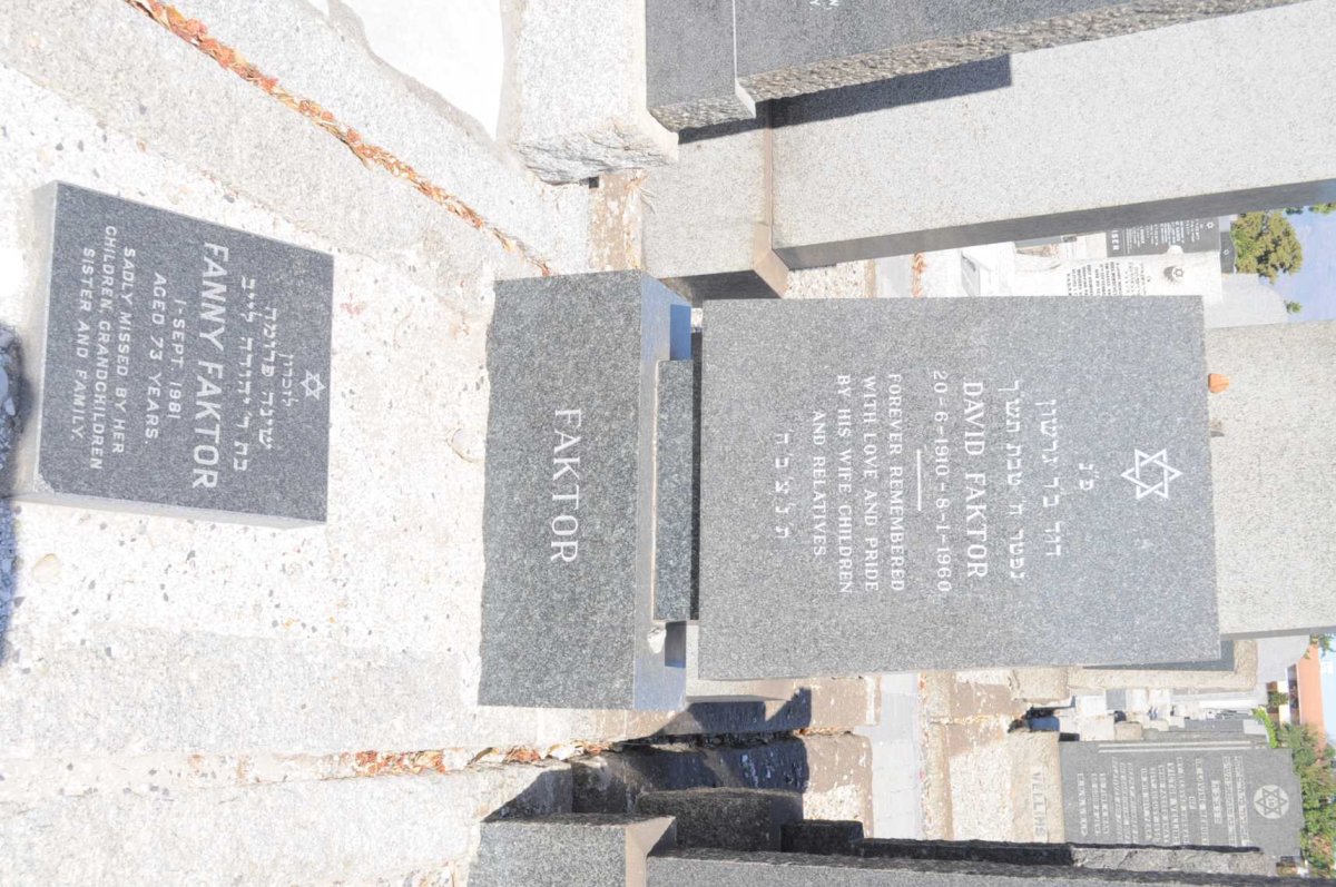 FAKTOR David 1910-1960 &amp; Fanny -1981