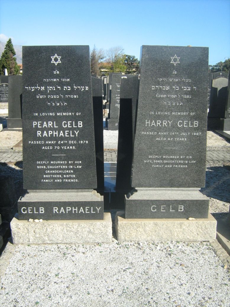 GELB Harry -1967 &amp; Pearl RAPHAELY -1979