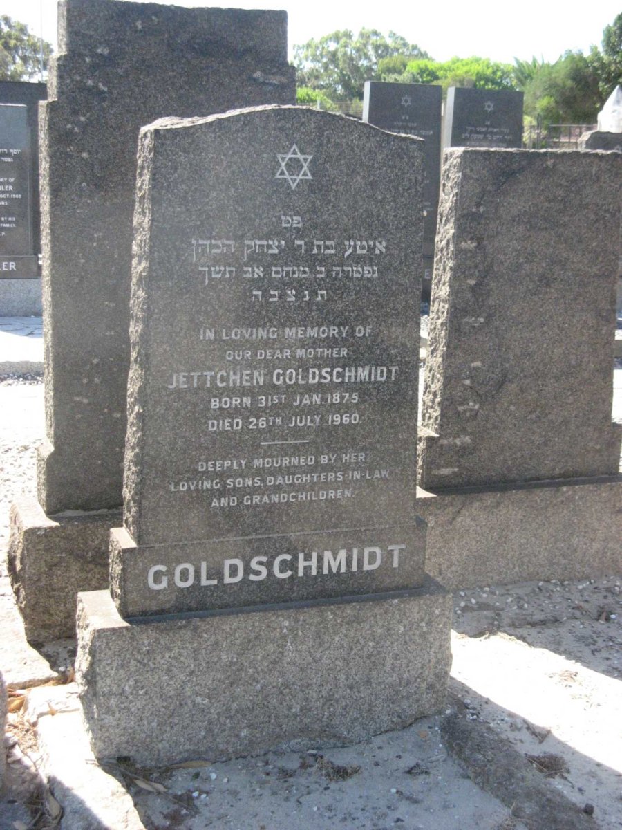 GOLDSCHMIDT Jettchen 1875-1960