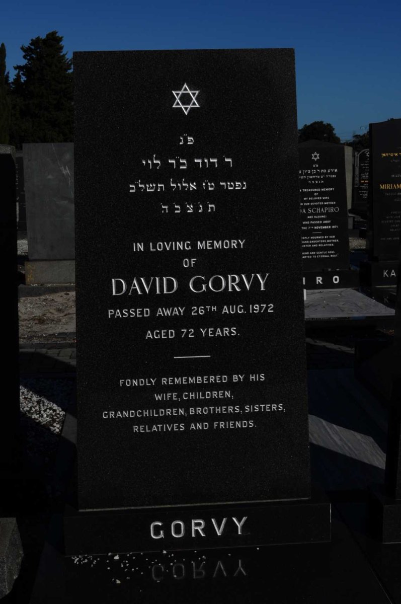 GORVY David -1972